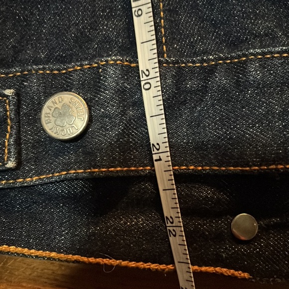 Vintage Lucky Brand Jean Jacket by Gene Montesano trucker tomboy style sz Large - Picture 11 of 12